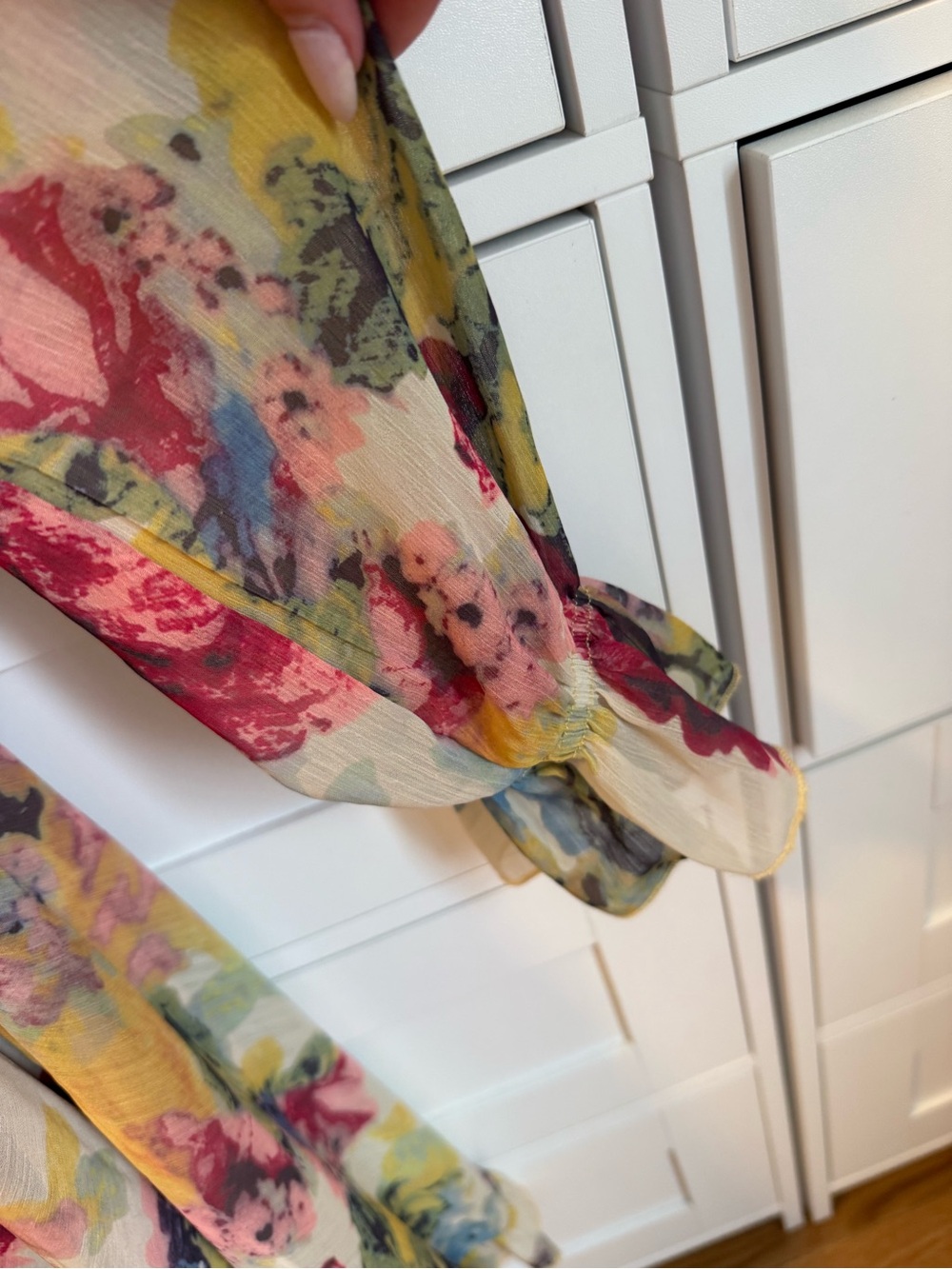 o.p.t. Floral Ruffle Mini Dress in Multi-Color - Picture 3 of 4